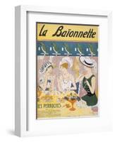 Cover Illustration from 'La Baionnette' Magazine, 1914-18 (Colour Litho)-French-Framed Giclee Print