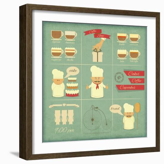 Cover Menu For Bakery-elfivetrov-Framed Art Print