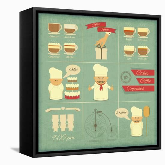 Cover Menu For Bakery-elfivetrov-Framed Stretched Canvas