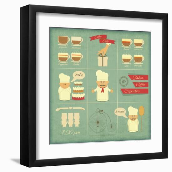 Cover Menu For Bakery-elfivetrov-Framed Art Print