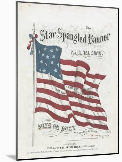 Cover of a Musical Score of the Star-Spangled Banner-null-Mounted Giclee Print