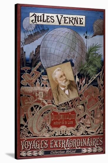 Cover of De La Terre a La Lune and Autour De La Lune, by Jules Verne, C1896-null-Stretched Canvas