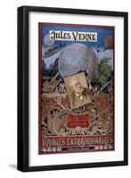 Cover of De La Terre a La Lune and Autour De La Lune, by Jules Verne, C1896-null-Framed Giclee Print