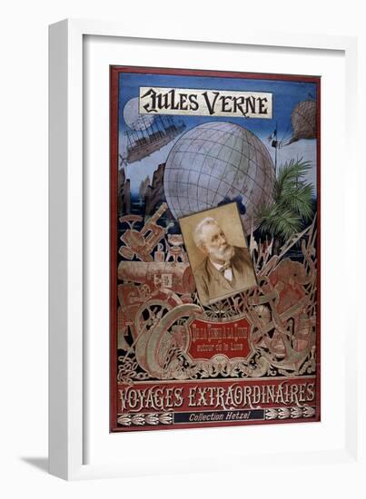 Cover of De La Terre a La Lune and Autour De La Lune, by Jules Verne, C1896-null-Framed Giclee Print