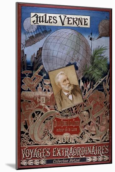 Cover of De La Terre a La Lune and Autour De La Lune, by Jules Verne, C1896-null-Mounted Giclee Print