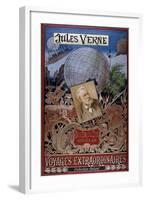 Cover of De La Terre a La Lune and Autour De La Lune, by Jules Verne, C1896-null-Framed Giclee Print