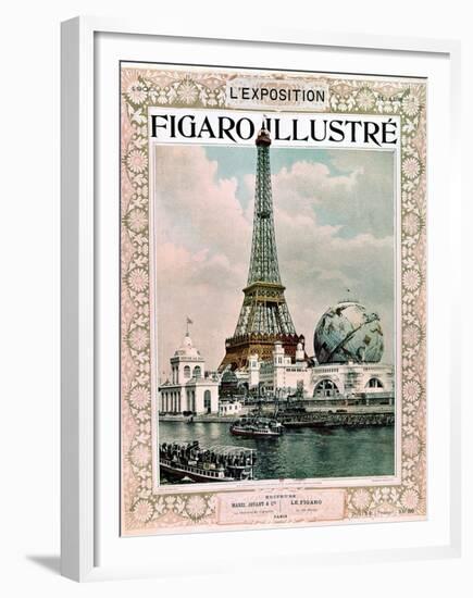 Cover of Magazine "Le Figaro Illustre" : World Fair in Paris, 1900 : Eiffel Tower, Engraving-null-Framed Photo