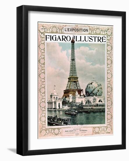 Cover of Magazine "Le Figaro Illustre" : World Fair in Paris, 1900 : Eiffel Tower, Engraving-null-Framed Photo