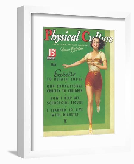 Cover of Physical Culture Magazine-null-Framed Art Print