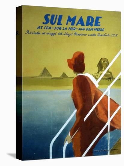 Cover of Publicity Magazine for Lloyd Triestino Shipping Line Sul Mare, 1931-Marcello Dudovich-Stretched Canvas