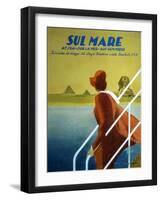 Cover of Publicity Magazine for Lloyd Triestino Shipping Line Sul Mare, 1931-Marcello Dudovich-Framed Giclee Print