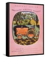 Cover of School Exercise Book Showing a Renault Tractor, 1950S-null-Framed Stretched Canvas