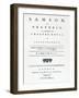 Cover of Sheet Music for Samson, an Oratorio by Handel, published in 1759-null-Framed Giclee Print