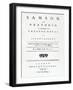 Cover of Sheet Music for Samson, an Oratorio by Handel, published in 1759-null-Framed Giclee Print