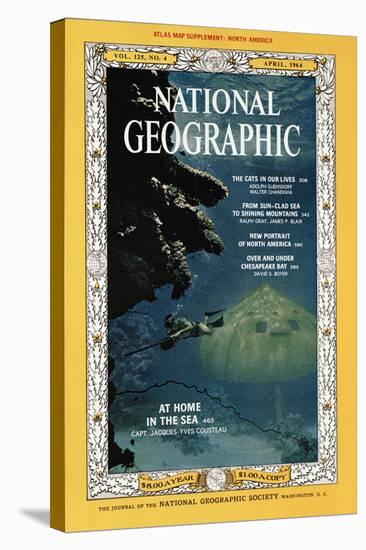 Cover of the April, 1964 National Geographic Magazine-Robert Goodman-Stretched Canvas