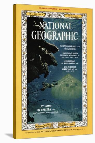 Cover of the April, 1964 National Geographic Magazine-Robert Goodman-Stretched Canvas