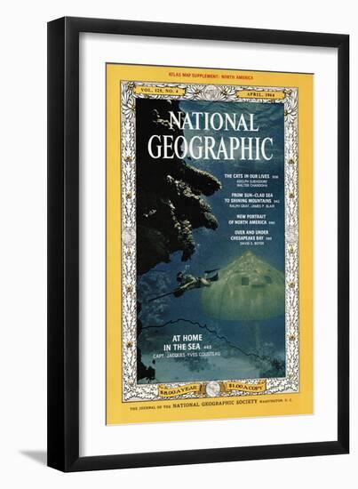 Cover of the April, 1964 National Geographic Magazine-Robert Goodman-Framed Photographic Print