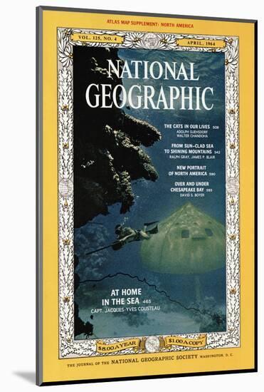 Cover of the April, 1964 National Geographic Magazine-Robert Goodman-Mounted Photographic Print