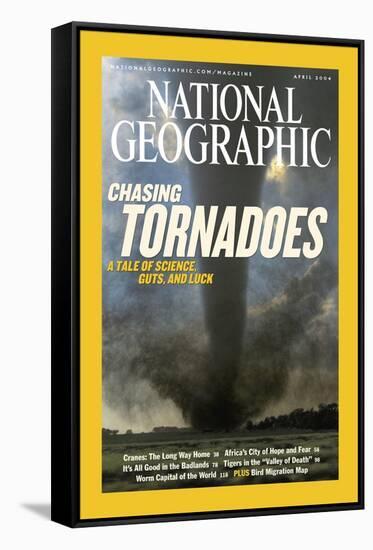 Cover of the April, 2004 National Geographic Magazine-Carsten Peter-Framed Stretched Canvas