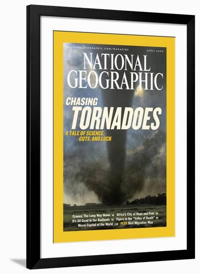 Cover of the April, 2004 National Geographic Magazine-Carsten Peter-Framed Photographic Print