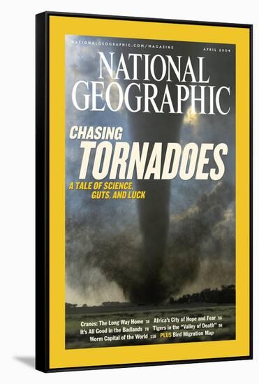 Cover of the April, 2004 National Geographic Magazine-Carsten Peter-Framed Stretched Canvas