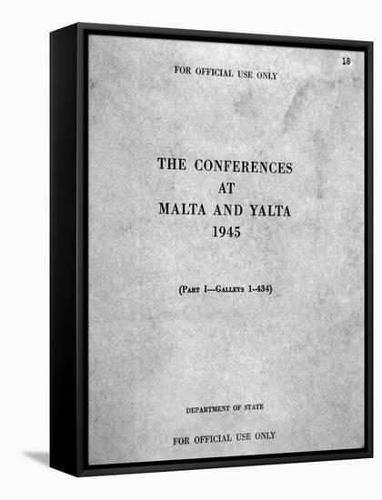 Cover of the Conferences at Malta and Yalta-null-Framed Stretched Canvas