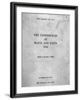 Cover of the Conferences at Malta and Yalta-null-Framed Photographic Print