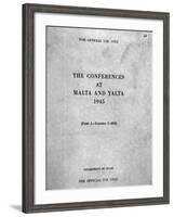 Cover of the Conferences at Malta and Yalta-null-Framed Photographic Print