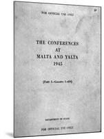 Cover of the Conferences at Malta and Yalta-null-Mounted Photographic Print