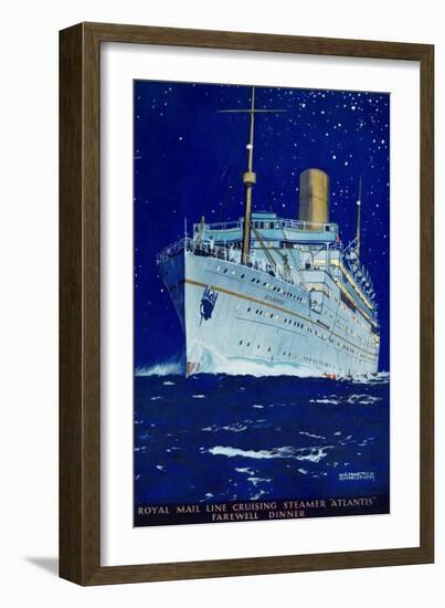 Cover of the 'Farewell Dinner' (Farewell Meal) Menu for the Passenger Liner 'Atlantis', Representin-Kenneth Shoesmith-Framed Giclee Print