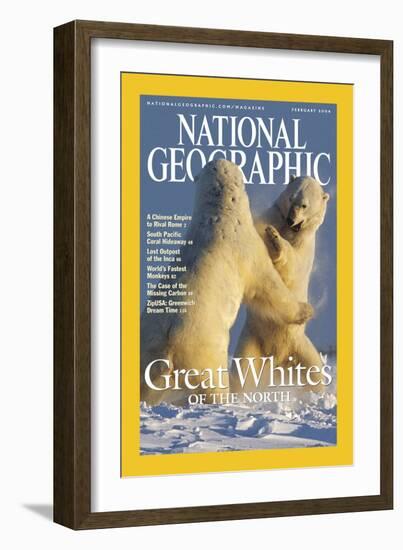 Cover of the February, 2004 National Geographic Magazine-Norbert Rosing-Framed Photographic Print