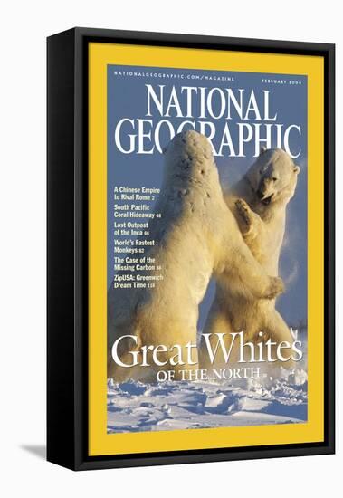 Cover of the February, 2004 National Geographic Magazine-Norbert Rosing-Framed Stretched Canvas