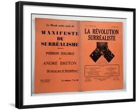 Cover of the First Issue of 'La Revolution Surrealiste' Magazine, 1st December 1924-null-Framed Giclee Print