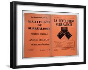 Cover of the First Issue of 'La Revolution Surrealiste' Magazine, 1st December 1924-null-Framed Giclee Print