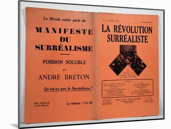 Cover of the First Issue of 'La Revolution Surrealiste' Magazine, 1st December 1924-null-Mounted Giclee Print