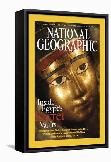 Cover of the January, 2003 National Geographic Magazine-Kenneth Garrett-Framed Stretched Canvas