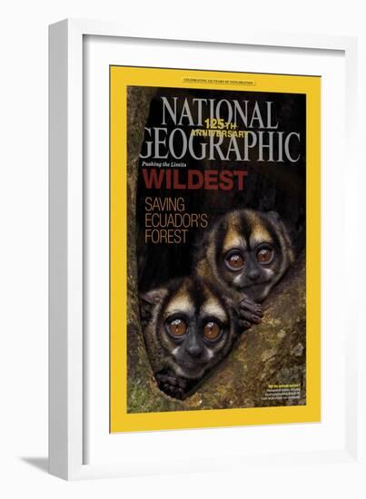 Cover of the January, 2013 National Geographic Magazine-Tim Laman-Framed Photographic Print