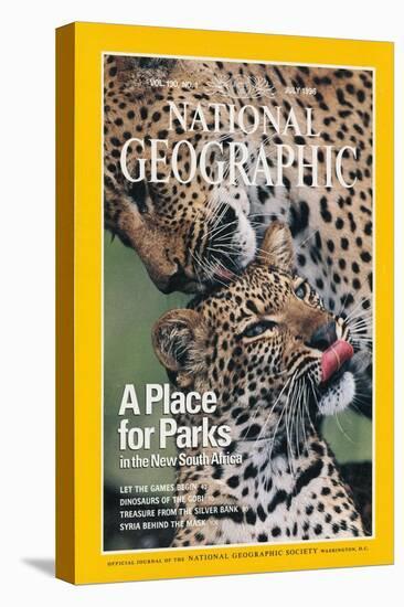 Cover of the July, 1976 National Geographic Magazine-Chris Johns-Stretched Canvas