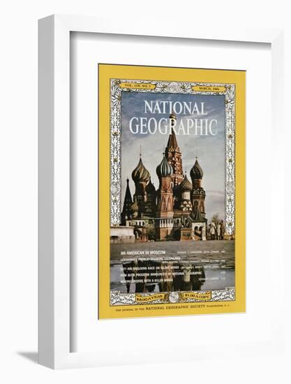 Cover of the March, 1966 National Geographic Magazine-Dean Conger-Framed Photographic Print