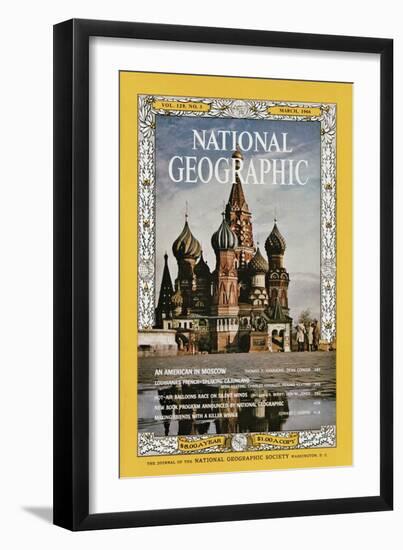 Cover of the March, 1966 National Geographic Magazine-Dean Conger-Framed Premium Photographic Print