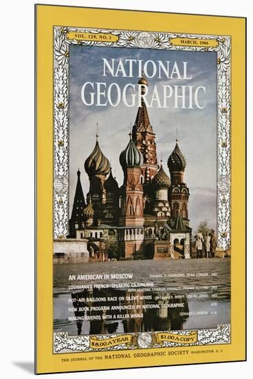 Cover of the March, 1966 National Geographic Magazine-Dean Conger-Mounted Photographic Print