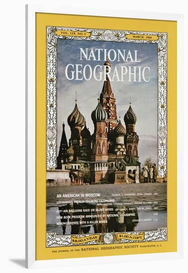 Cover of the March, 1966 National Geographic Magazine-Dean Conger-Framed Photographic Print