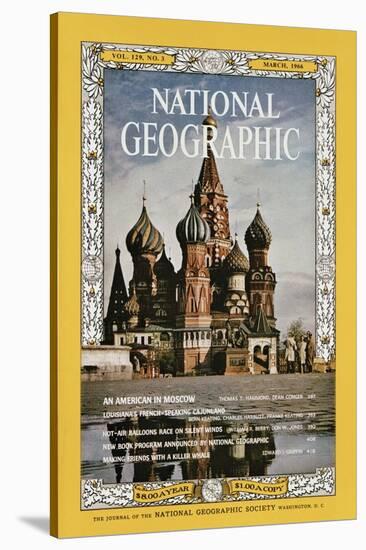 Cover of the March, 1966 National Geographic Magazine-Dean Conger-Stretched Canvas