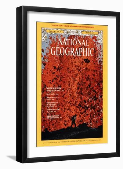 Cover of the March, 1975 National Geographic Magazine-Robert Madden-Framed Photographic Print