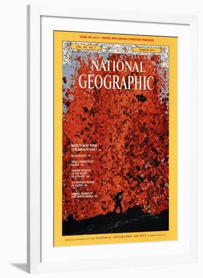 Cover of the March, 1975 National Geographic Magazine-Robert Madden-Framed Photographic Print