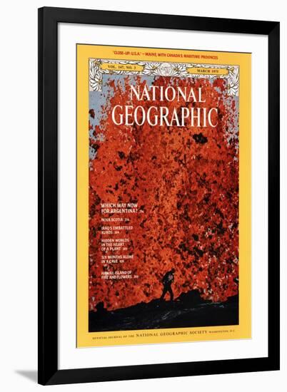 Cover of the March, 1975 National Geographic Magazine-Robert Madden-Framed Photographic Print