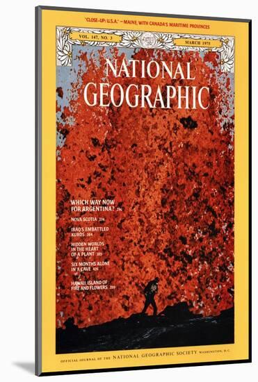 Cover of the March, 1975 National Geographic Magazine-Robert Madden-Mounted Photographic Print