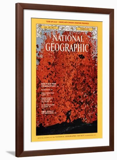Cover of the March, 1975 National Geographic Magazine-Robert Madden-Framed Premium Photographic Print