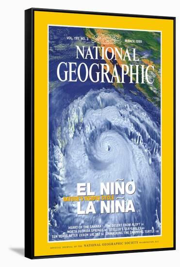 Cover of the March, 1999 National Geographic Magazine-null-Framed Stretched Canvas