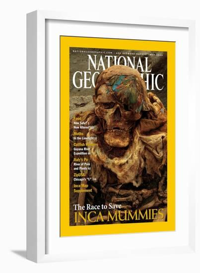 Cover of the May, 2002 National Geographic Magazine-Ira Block-Framed Photographic Print